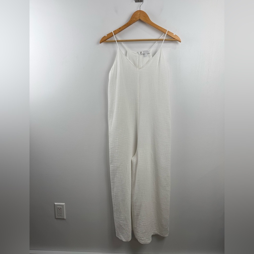 AYR Women Cotton Gauze White Jumpsuit Size Small